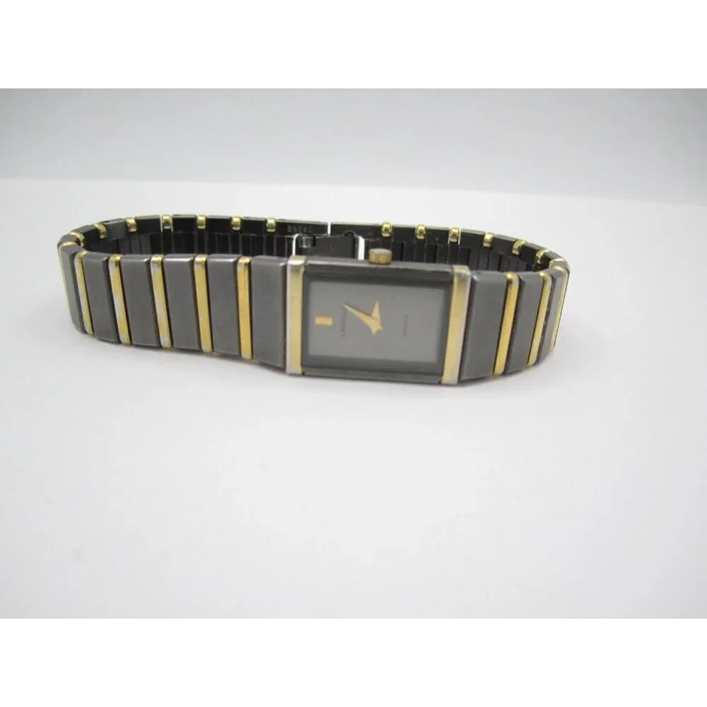 Vtg Lassale Seiko Quartz WR Analog 13mm Tank Watch (H731) 